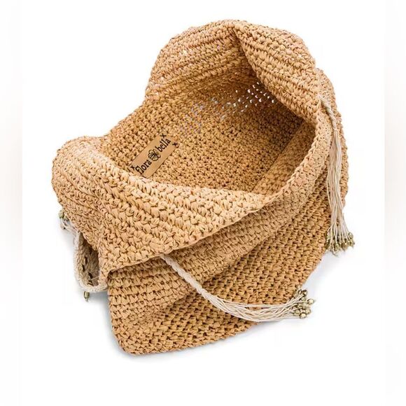 NWT Florabella Coachello Bag Natural raffia tan tote beach summer Revolve $194 - Picture 3 of 16